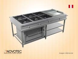 Horno enlozado rejilla y quemadores fu. Cocina Industrial Horno Plancha Novotec Profesionales En Cocina Industrial