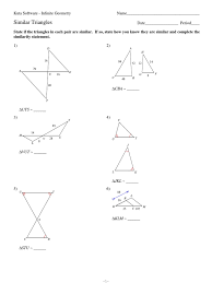 No, because the ratios of the sides are not proportional for. 7 Similar Triangles Triangle Numbers