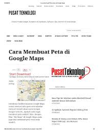 Jika kamu belum pernah membuat dengan lokasi apapun, tampilan halaman tersebut juga masih kosong. Cara Membuat Peta Lokasi Di Google Maps Pdf