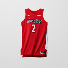 The clean, all black district jersey 2.0 displays the washington monument on each side and dons the district of columbia across the chest. Wizards Unveil Earned Edition Red Uniforms With District Wordmark Bullets Forever