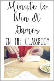 Minute To Win It Games In The Classroom Teaching With Jennifer Findley Classroom Games Teaching Classroom Games For Kids Classroom