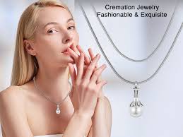 Amazon.com: Pearl Urn Necklace for Ashes Memorial Cremation Necklaces  Stainless Steel Ashes Necklace for Men Women(Black) : Clothing, Shoes &  Jewelry