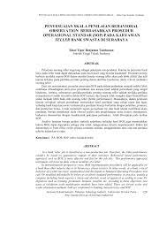 Check spelling or type a new query. Pdf Penyesuaian Skala Penilaian Behavioral Observation Berdasarkan Prosedur Operasional Standar Sop Pada Karyawan Teller Bank Swasta Di Surabaya