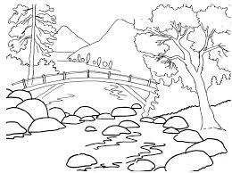 Gambar mewarnai pemandangan kebun raya akan jadi tema menarik untuk latihan mewarnai dengan crayon kali ini. Mewarnai Gambar Pemandangan Jembatan Gambar Lanskap Halaman Mewarnai Sketsa