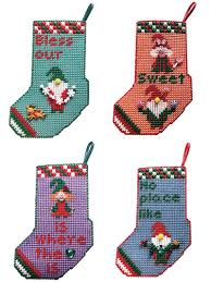 Stitch count each approximately 46w x 74h. Holiday Plastic Canvas Patterns Christmas Gnome Stocking Pattern