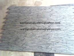 Susun sirih merupakan istilah untuk produk rata alam (rta) dengan lebar 3 cm, ukuran standar yang digunakan untuk susun sirih adalah 3x20cm; Batu Alam Dinding Susun Sirih Slate Wardana Batu Alam Tulungagung