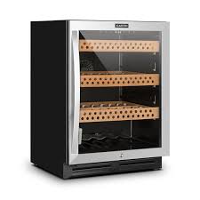 Klarstein El Presidente 127 Humidor 127l Cave A Cigares De Luxe Verre Inox Taille Tu Humidor Cave A Cigares Range Bouteille