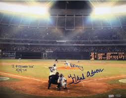 For a signed 8 x 10 photo. Hank Aaron 715th Home Run Memorabilia Runs The Gamut