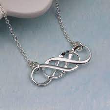 Silver Infinity Necklace Double Infinity Pendant Infinity Etsy Infinity Necklace Silver Infinity Jewelry Silver Infinity