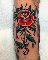 Rose Tattoo Parlour On Instagram Akira Latanzio Men Flower Tattoo Traditional Tattoo Flowers Tattoos