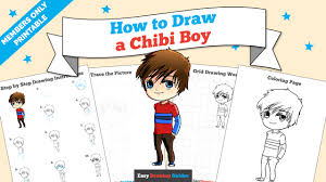 Cute anime coloring pages boy. How To Draw A Chibi Boy Really Easy Drawing Tutorial
