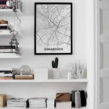 Thumbs up!**** my desktop favorites and office decor. Osnabruck Germany Map Poster Black White Hometown City Print Modern Home Decor Office Decoration Wall Art Dorm Bedroom Gift