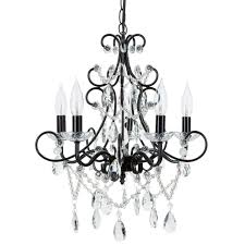 Madeleine Vintage Black 5 Light Plug In Chandelier Amalfi Decor