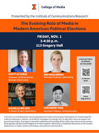 Join us this Friday, Nov. 1, in person or via Zoom as the Institute of  Communications Research presents an interdisciplinary panel examining how  media and emerging technologies are transforming the political landscape