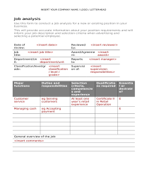 These letterhead examples will capture your audience's attention. Free 5 Job Analysis Forms In Pdf Ms Word Excel