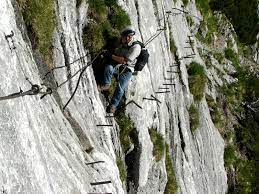 Das Ausgesetzte Brett Der Hollentalroute Auf Die Zugspitze Klettersteig Zugspitze Hollental Zugspitze