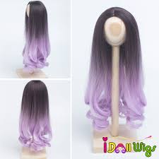 Purple and black ombre hair. Bjd Doll Wigs Heat Resistant Fiber Black Purple Ombre Color Hair Wigs High Quality Dolls Accessories Aliexpress