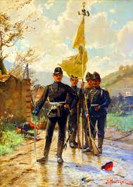 Brunswick Soldiers In The Franco Prussian War By Hermann Huisken Military Art War Art Historical Warriors