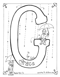 This is a brand new line art drawing to color yourself. G Is For God S Grace Bible Alphabet Coloring Page