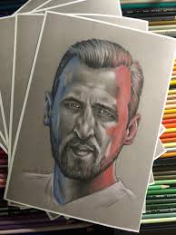 PRINT ... Harry Kane .. . Fan-art Signed .. A4. England Captain Football