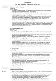 Club Manager Resume Samples Velvet Jobs