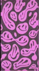 Pink Smiley Face Print Wallpaper Edgy Wallpaper Iphone Wallpaper Pattern Retro Wallpaper Iphone