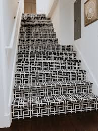 Black And White Stair Runner Modern Geometric Black And White Carpet Stair Runner Carpet Stairs