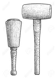Get free shipping on qualified mallets or buy online pick up in store today in the tools department. Wood Hammer Mallet Illustration Engraving Ink Line Art Vector Royalty Free Cliparts Vectors And Stock Illustration Image 121653602
