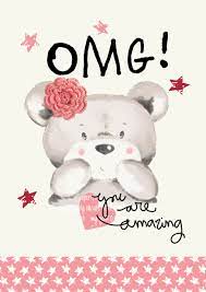 cute bear desenler baski resim