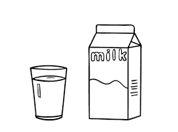 Free coloring sheets to print and download. A Glass Of Milk And Milk Carton Coloring Page Netart