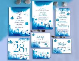 Sea Wedding Theme Free Invitation Template Suite In Psd Wedding Template Free Wedding Templates Wedding Templates Wedding Invitation Templates