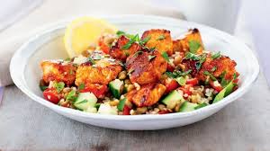 Turkey Skewers And Bulgur Salad Recipe Recipe Bulgur Salad Healthy Eating Healthy Salad Recipes