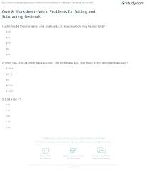 Problem solving worksheet finding the pattern. Quiz Worksheet Word Problems Adding Subtracting Worksheets Decimals Grade 9 Academic Math Exam Practice Printable Simple Addition 2 Data Handling Sumnermuseumdc Org