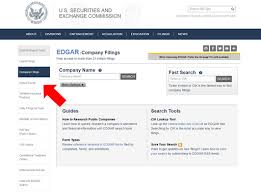 Sec Gov Using Edgar To Research Investments
