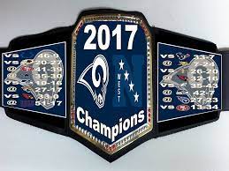 2017 Los Angeles Rams Nfc West Division Championship Team Sports Belt Nfc West Sports Belt Nfc
