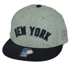Details About Mlb New York Yankees American Needle Fitted Hat Cap Grey Navy Dark Blue 7 3 8