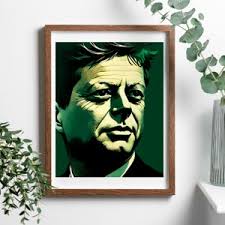 JFK Smoking Marijuana Photo Print Poster John F Kennedy Weed Joint Smoker  Stoner Gift Cigar Vintage Photography Art President Wall Decor