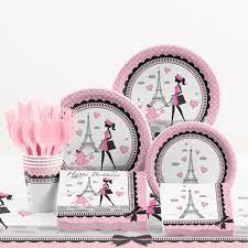 Pink, white and black party ideas for either a birthday party, elegant baby shower, bridal shower, bachelorette party, or engagement party!. Paris Baby Shower Or Birthday Party Placemats Set Of 12 Paris Themed Party Supplies Party Table Decorations Paper Party Supplies Party Decor Vadel Com