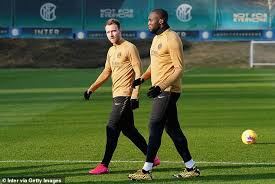 Belgium forward romelu lukaku, a teammate of eriksen's at club level with inter milan, said his side will put the ball out of play on 10 minutes to allow for a tribute to the danish midfielder. Christian Eriksen Hangs With Romelu Lukaku And Ashley Young During First Inter Training Session Daily Mail Online