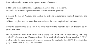 Malaysia has tropical weather, influenced by monsoonal climate because of its latitude and longitude. Solved 1 State And Describe The Two Main Types Of Motion Chegg Com