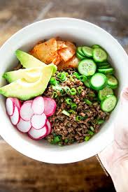 Wash the bean sprouts and. Korean Ground Beef And Rice Bowls My Korean Kitchen