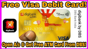 A debit card (also known as a bank card, plastic card or check card) is a plastic payment card that can be used instead of cash when making purchases. Free Visa Debit Card On Your Home From Digibank By Dbs Within Home Delivery Get More Facilities Youtube
