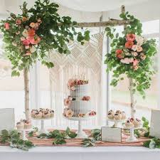 Romantic we do wedding engagement party wooden cake topper decoration. 17 Epic Floral Arches And How To Get One Onefabday Com Ireland Cake Table Decorations Cake Table Backdrop Wedding Cake Backdrop