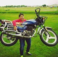 Just A Mongolian Girl Picking Up A Motorcycle R Motorcycles Motorcycle Women Lady Riders Female Biker
