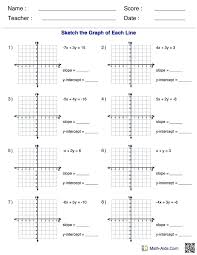 Each worksheet has 10 problems reading a line graph to answer question. Linear Equations Graphing Practice Worksheet Snowtanye Com
