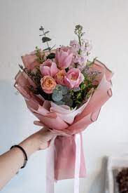 Pink Tulip Bouquet Pink Flower Bouquet Valentines Flowers Flowers Bouquet Gift