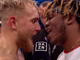 Jake Paul traded heated words with KSI in the ring