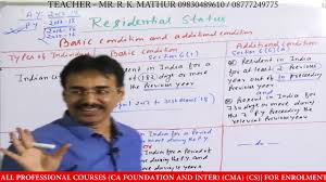 Residential Status Of An Individual Basic Condition Income Tax Class 1 Mathur Sir Classes Youtube
