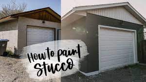 Are there any patches or cracks that need to be fixed before painting begins? How To Paint Stucco Exterior Detached Garage Makeover Youtube