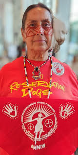 Grandma Irene representing in Dubai! @rezdogsfx #COP28 #nomorestolenpeople  #MMIW #MMIP